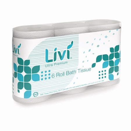 Livi Bath Tissue, 2-Ply, White, 425 Sheets, 36PK 292101
